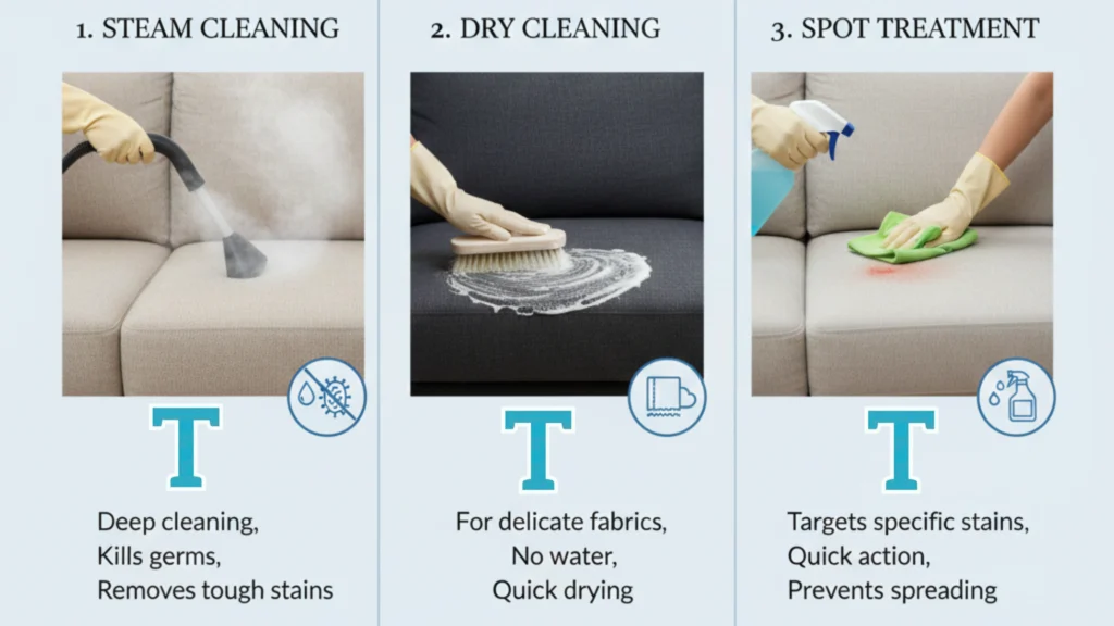 طرق تنظيف كنب في عجمان