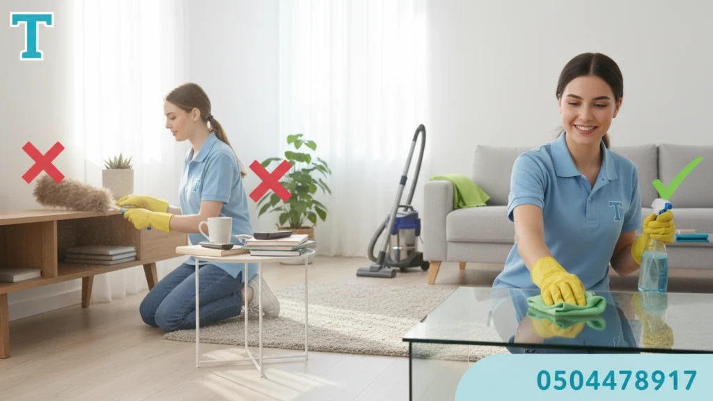 أخطاء شائعة في تنظيف بالساعة في دبي